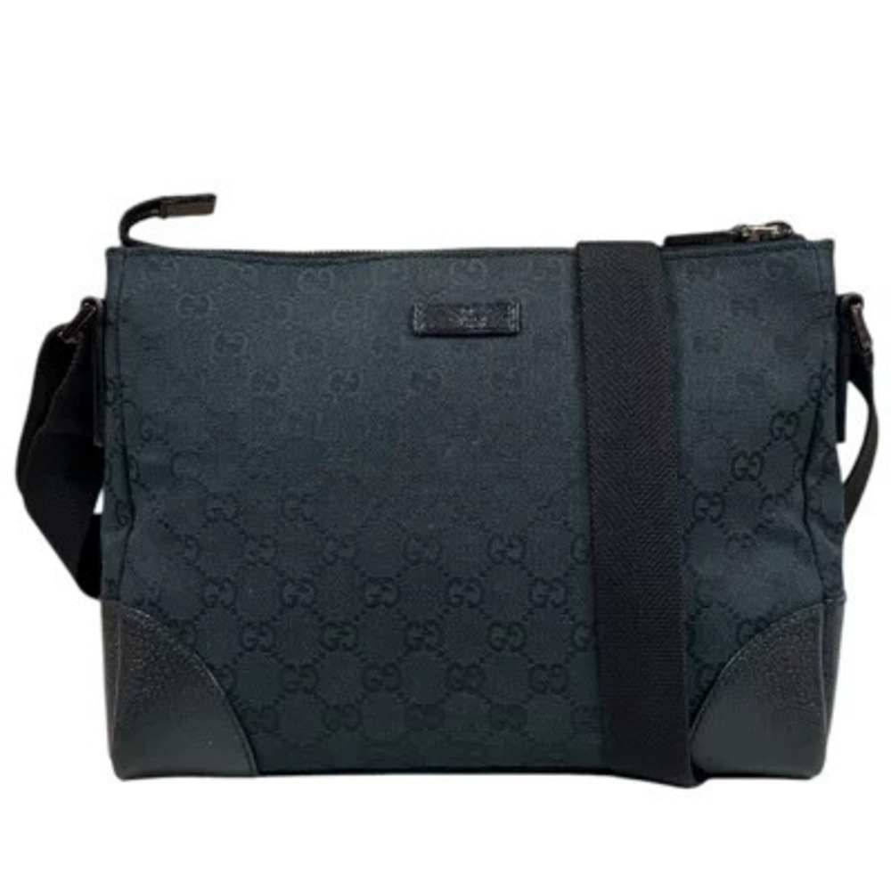Gucci GG Canvas Shoulder Bag Black